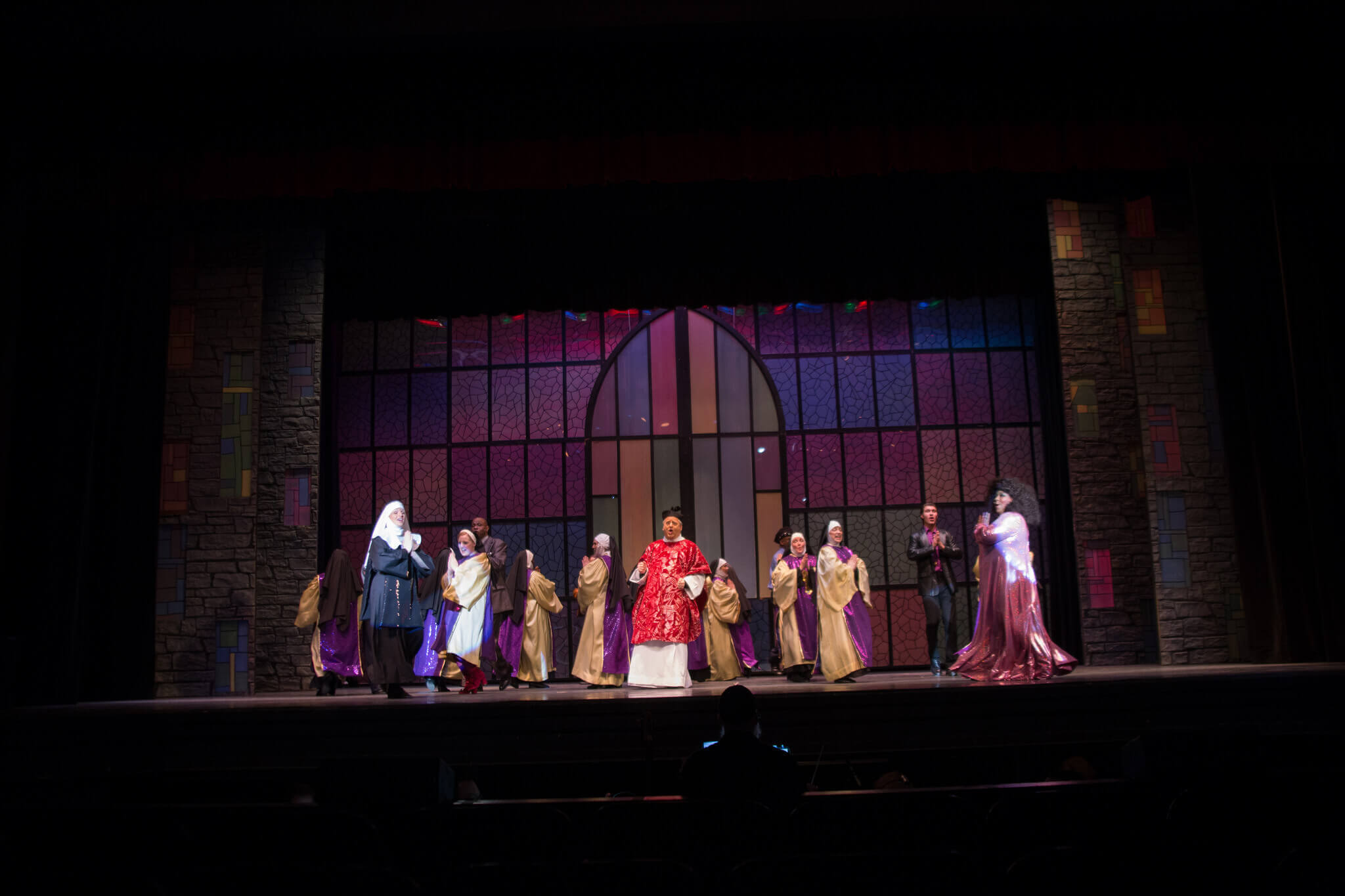 Mont Signor O'Hara - top of show - Sister Act Costume Rental pictures - Stagecraft Theatrical